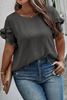 Picture of CURVY GIRL RUFFLED SLEEVE TOP